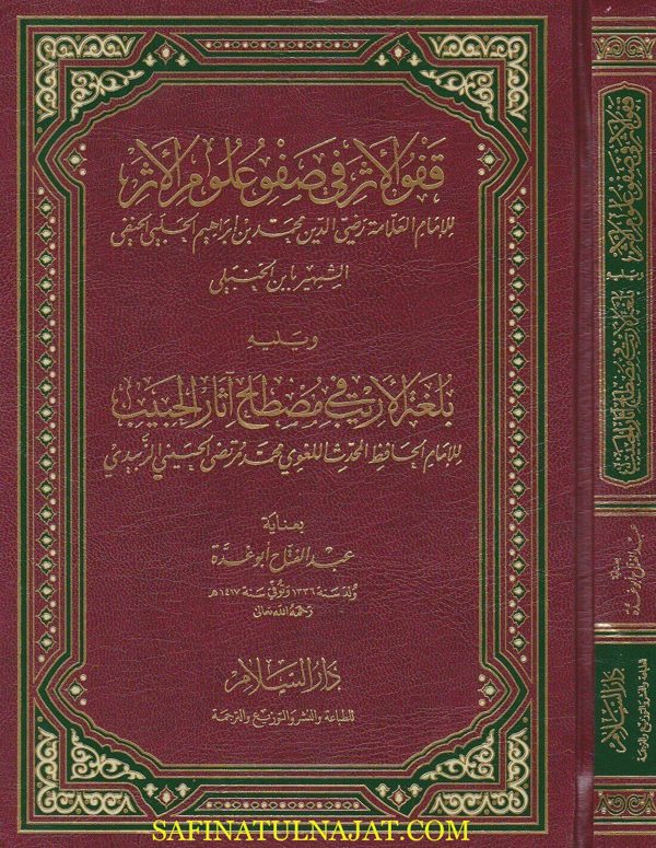 قفو الاثر في صفو علوم الاثر | محمد بن ابراهيم الحلبي الحنفي ابن الحنبلي | ط. دار السلام